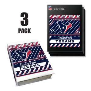  Houston Texans Stretch Book Covers (3 Pack) Sports 