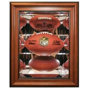   Orleans Saints Football Shadow Box Display, Brown: Sports & Outdoors