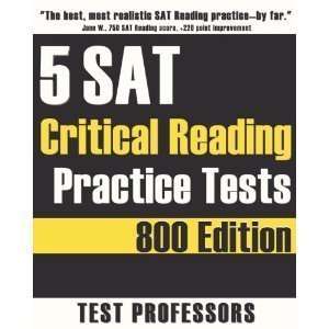  Paperback:5 SAT Critical Reading Practice Tests 