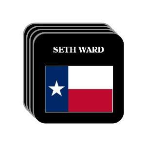 US State Flag   SETH WARD, Texas (TX) Set of 4 Mini Mousepad Coasters