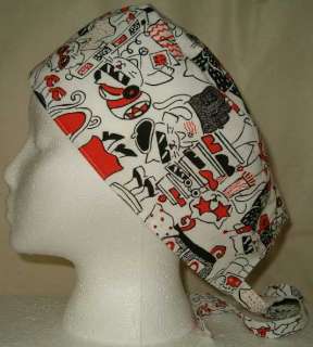 SURGICAL SCRUB HAT CAP MADE WITH COOL CATS FABRIC CUTE!  