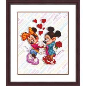  Disney Framed Art Mickey and Minnie Love Children