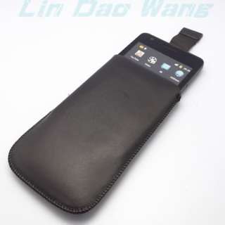 Strip Leather Case Pouch + LCD Film For Samsung Galaxy S II i9100