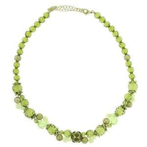  Luxembourg Olive Green Beaded Necklace Jewelry