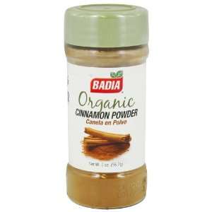 Badia Organic Cinnamon Powder, 2 Ounce  Grocery & Gourmet 