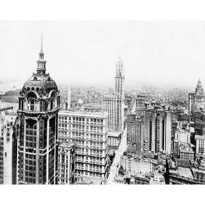  Singer and Woolworth Buildings NYC 1916 8x10 Silver Halide 