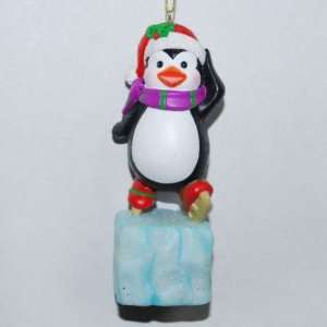  Celebrations By Radko Penguin on an Icecube Resin Ornament 