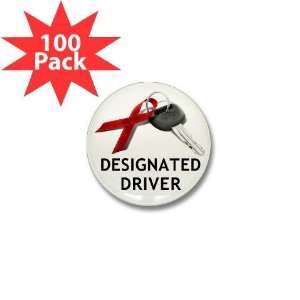   Designated Driver 1 inch Mini Pinback Button 100 PACK 
