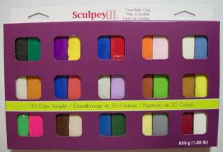 You are bidding on a Sculpey III 30 Piece sampler Pack of polymer clay 