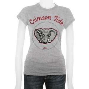  Alabama Crimson Tide Womens Oxford Circle Cube T Shirt 