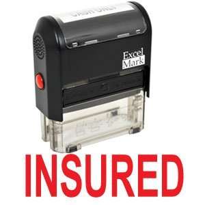  INSURED Self Inking Rubber Stamp   Red Ink (42A1539WEB R 