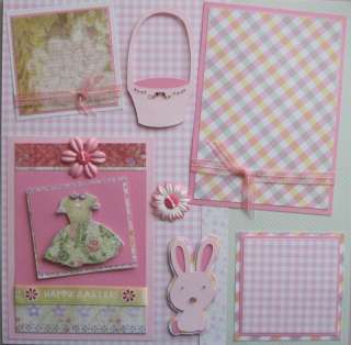 TWO 12X12 premade HAPPY EASTER scrapbook pages  