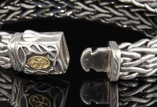 Scott Kay Doberman Sterling Silver / 18k Gold Woven Mens Bracelet 