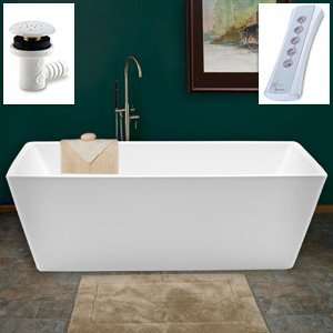   Rectangular Freestanding Acrylic Air Bath Tub