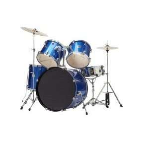  5 Pc Blue Drum Set: Musical Instruments