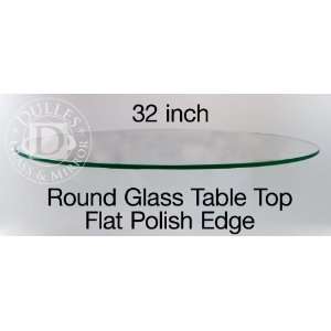  Glass Table Top: 32 Round, 1/2 Thick, Flat Edge 