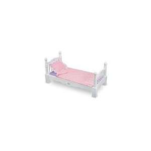    Melissa & Doug Deluxe Wooden Doll Furniture   Bed: Toys & Games