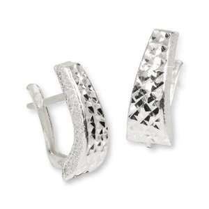  SilberDream earring Wave, diamond cutted, 925 Sterling 