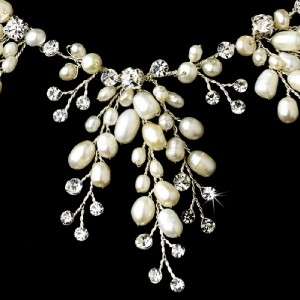 NEW Freshwater Pearl & Crystal Bridal Jewelry Set  