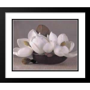   and Double Matted 20x23 Magnolias In Raku Bowl II