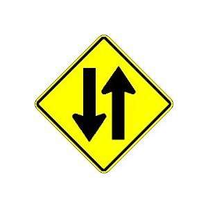  Metal traffic Sign: 30 Diamond   Two Way Traffic Symbol 