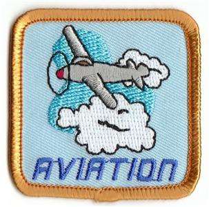 girl/boy AVIATION PLANE Fun Patches Crests GUIDES/SCOUT  