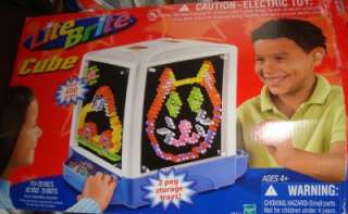 NEW LITE BRITE CUBE +LITE BRITE PEGS refill pictures FREE SHIPPING 
