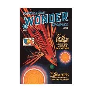  Thrilling Wonder Stories Rocket Ship Troubles 20x30 poster 