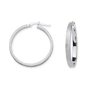    CleverEves 14K White Gold Euro Hoop Earring: CleverEve: Jewelry