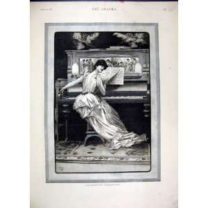   Woman Piano Music 1887 Allegretto Scherzando Print