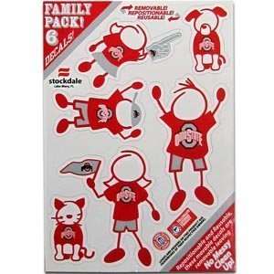  Ohio State Buckeyes Small Family Car Decal Sheet Sports 