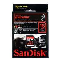 SanDisk 16GB GB Extreme SDHC SD Class 10 45MB/S Memory Card  