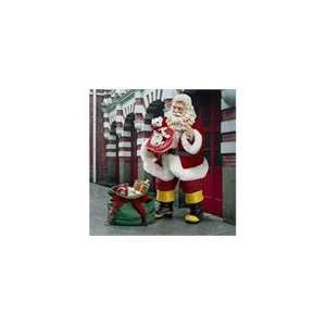   Firehouse Mascot Santa Christmas Figure with Dalmat: Home & Kitchen
