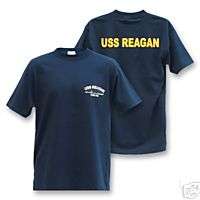 USS Reagan CVN 76 Navy Ship T Shirt Large  