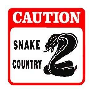  CAUTION: SNAKE COUNTRY danger warning sign: Home & Kitchen