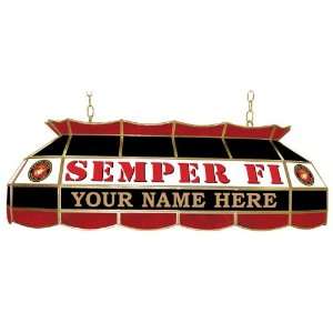   Quality Personalized US Marine Corps Stained Glass 40 in. Pool Light