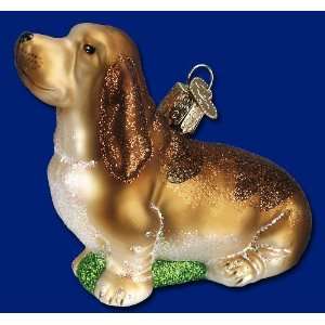  BASSET HOUND DOG Ornament Old World Christmas NEW: Home 