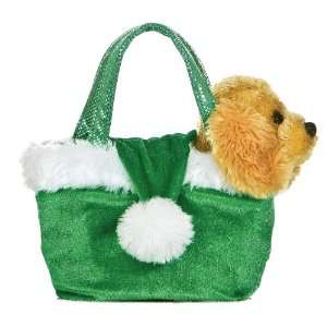   Plush Holiday Dog Santa Green Hat Fancy Pal Pet Carrier. Toys & Games