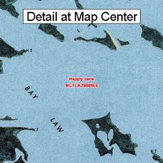  USGS Topographic Quadrangle Map   Happy Jack, Louisiana 