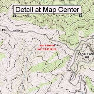 USGS Topographic Quadrangle Map   San Simeon, California 