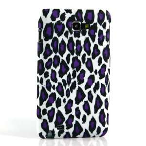 Purple / Leopard Print Plastic Case For Samsung Galaxy 