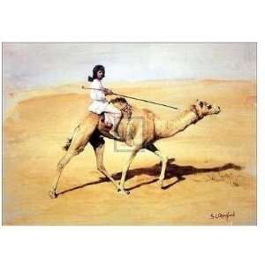  Bedouin Rider With Racing Camel (Le) Poster Print