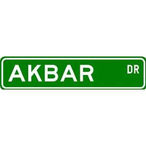  AKBAR Street Sign ~ Personalized Family Lastname Sign 