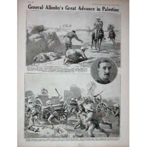  1917 WW1 General Allenby Palestine Soldiers Field Guns 