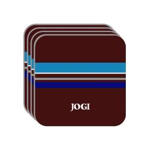 Personal Name Gift   JOGI Set of 4 Mini Mousepad Coasters (blue 