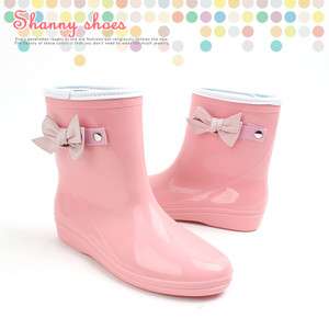 Women Ribbon Rain boots/Rubber boots/Rainboots/Ankle Shoes/Waterproof 