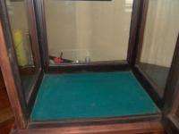   Wood Display Case / Cabinet ~ Made of Brass, Cherry, Glass, Felt Lined