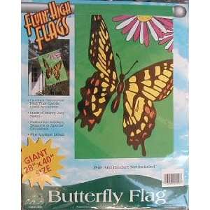  Butterfly Decorative Flag   Large Flag = 28 x 40: Patio 