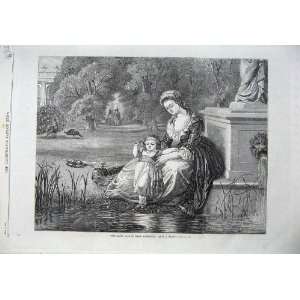   1870 Fine Art Happy Days Marie Antoinette Mother Child