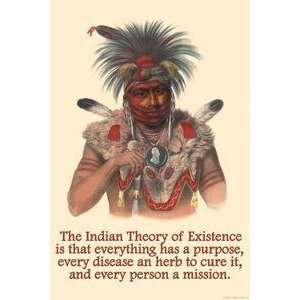  Vintage Art Indian Theory of Existence   Giclee Fine Art 